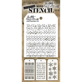 Stampers Anonymous Mini Layering Stencil Set - Set #18 THMST018 by: Tim Holtz