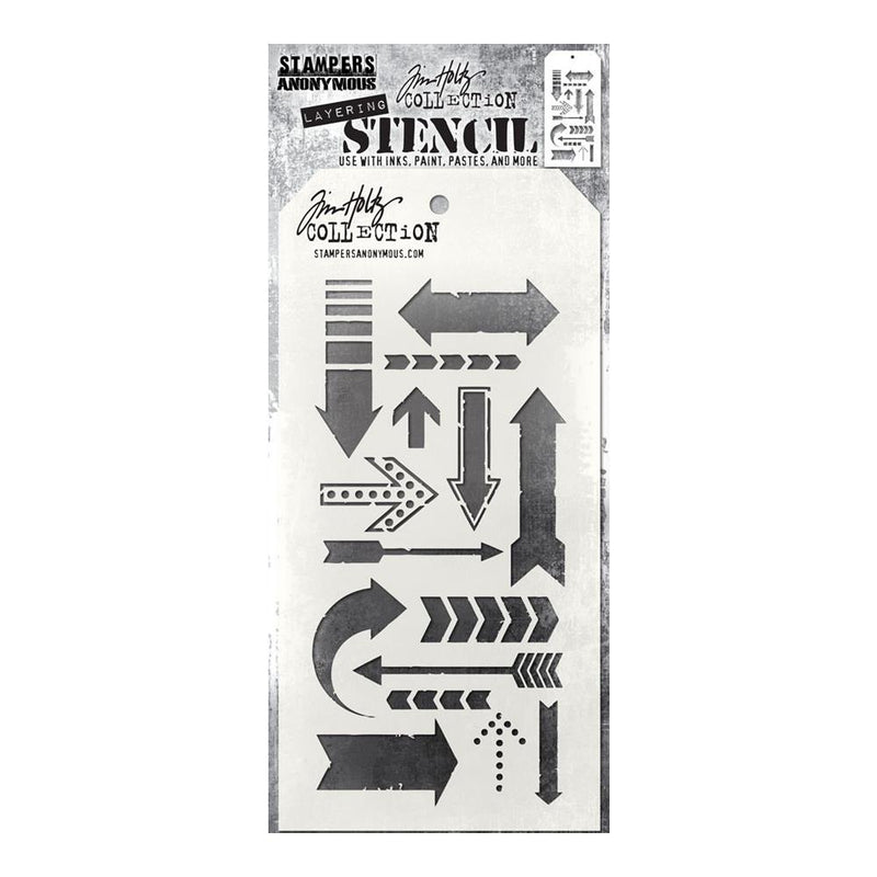 Stampers Anonymous Layering Stencil - Arrows, THS025 by: Tim Holtz
