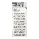 Stampers Anonymous Layering Stencil - Travelers, THS043 by: Tim Holtz