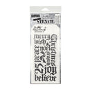 Stampers Anonymous Layering Stencil - Holiday Script, THS066 by Tim Holtz