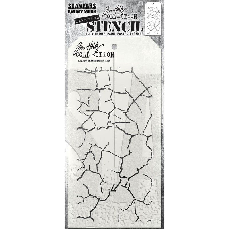 Stampers Anonymous - Tim Holtz Layering Stencil - Fractured, THS171
