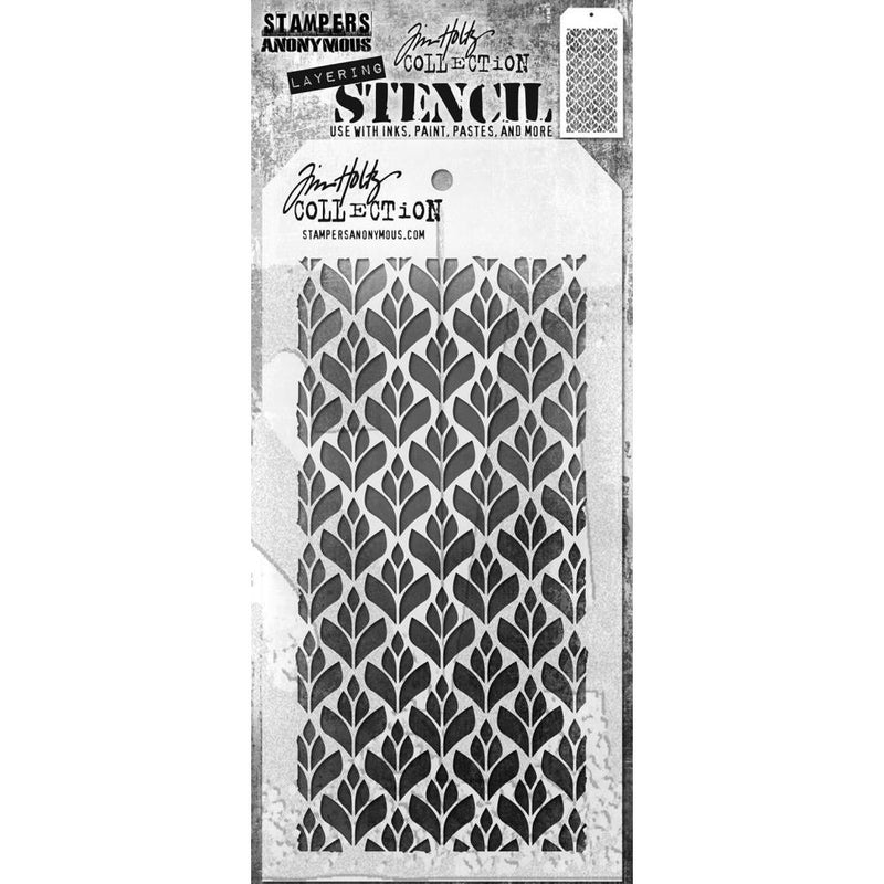 Stampers Anonymous Layering Stencil - Deco Floral, THS182 by: Tim Holtz