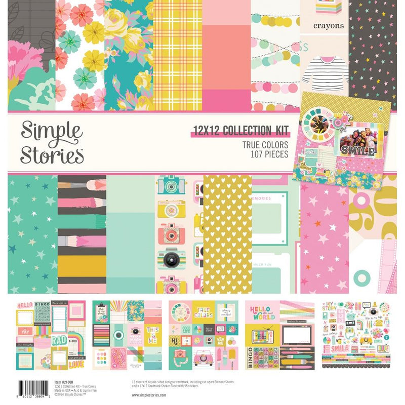 Simple Stories - 12x12 Collection Kit - True Colors, TRC21800