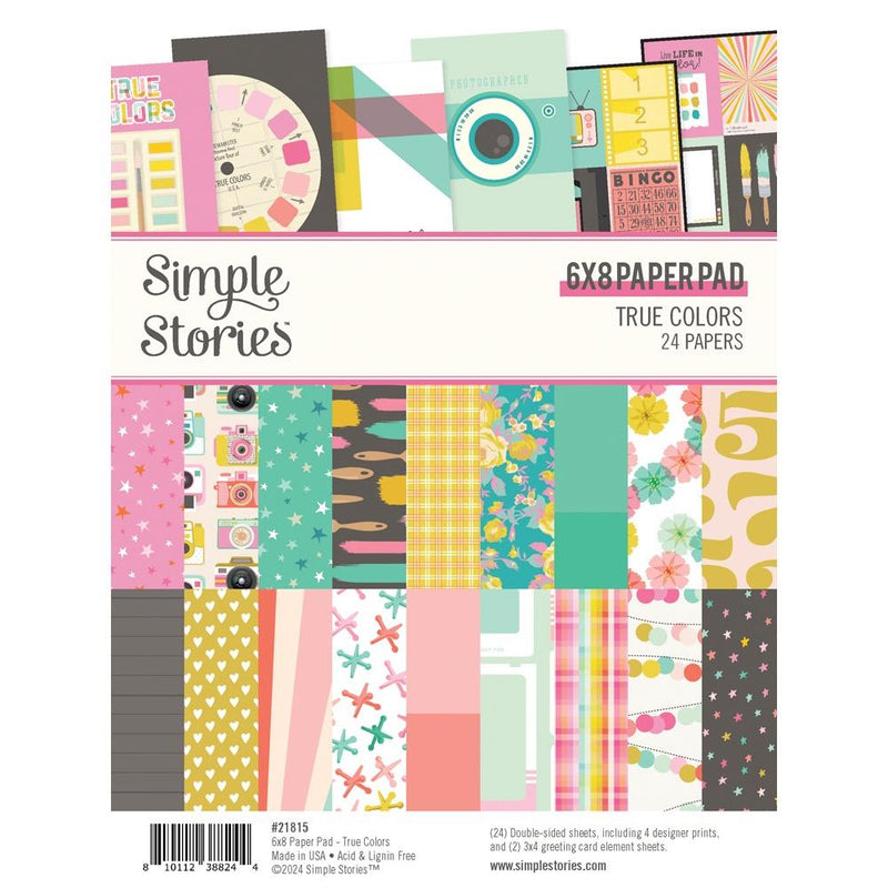Simple Stories - 6x8 Paper Pad - True Colors, TRC21815