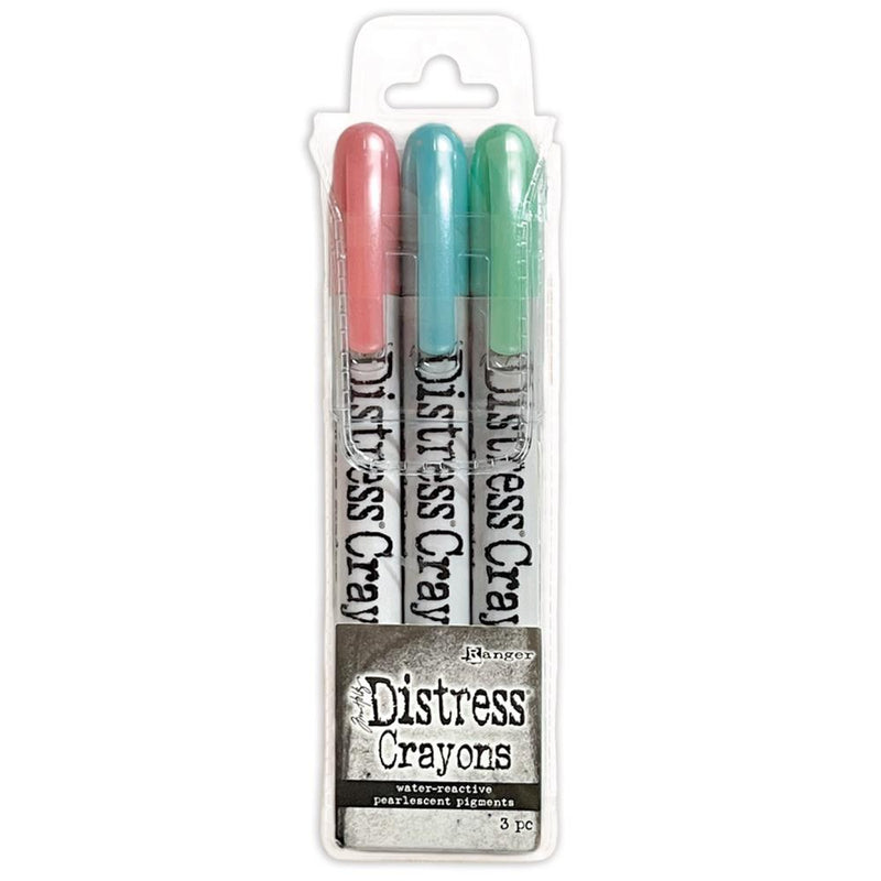 Tim Holtz Distress Crayon Pearl Set 3Pc - Holiday Set