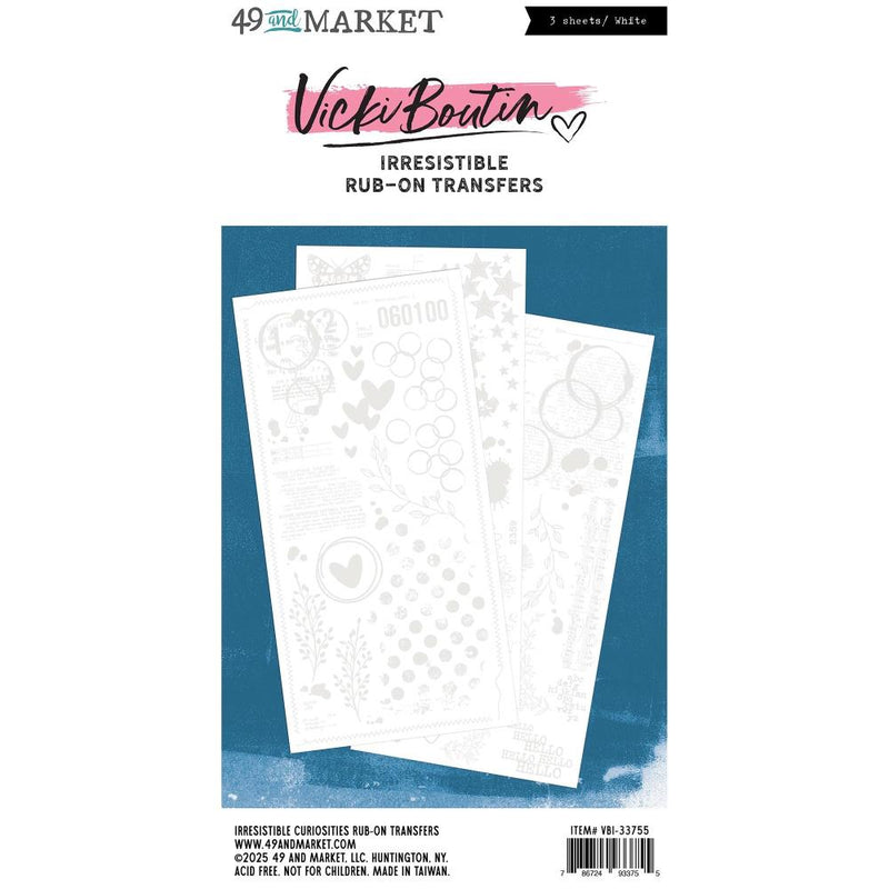 49 & Market Rub-On Transfer Set - Irresistible Curiosities, VBI-33755 by Vicki Boutin