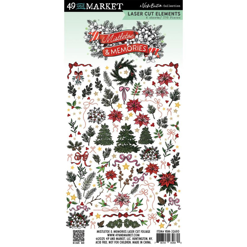 49 & Market Mistletoe & Memories - Laser Cut Foilage, VBM-32680 by Vicki Bouton