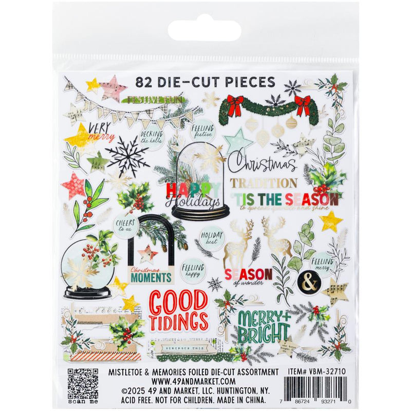 49 & Market Mistletoe & Memories - Foiled Die-Cut Assortment, VBM-32710 Vicki Bouton