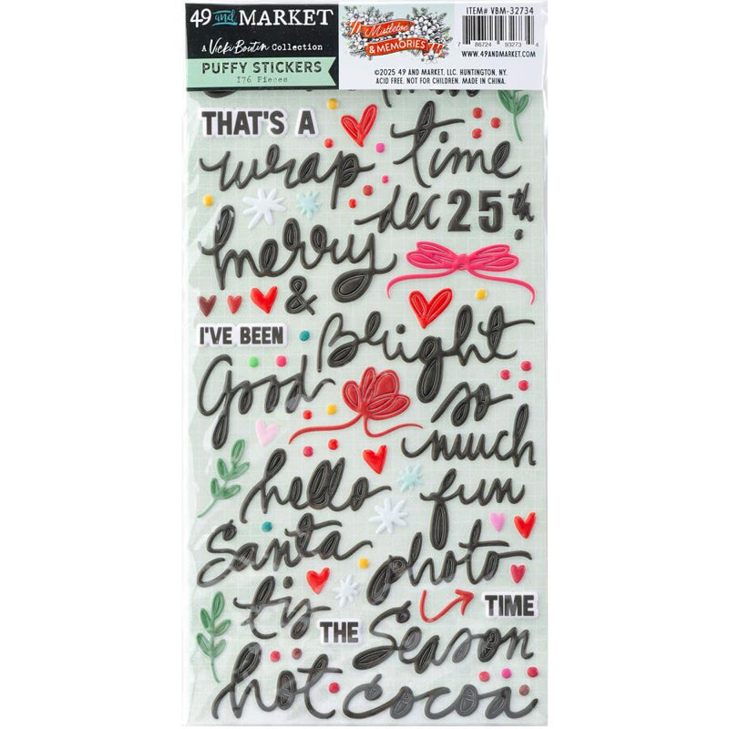 49 & Market Mistletoe & Memories - Puffy Stickers, VBM-32734 by Vicki Bouton