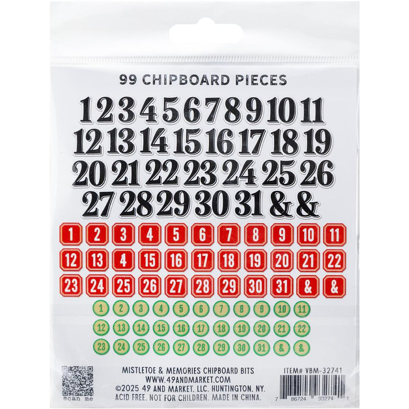 49 & Market Mistletoe & Memories - Chipboard Bits, VBM-32741 by Vicki Bouton