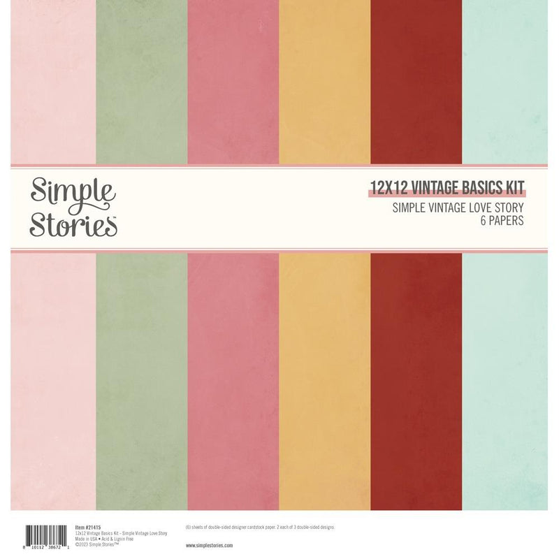 Simple Stories - 12x12 Basics Kit - Simple Vintage Love Story, VLO21415