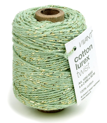 Spellbinders - Vivant Lurex Cotton Cord - Nile/Light Olive, 1050.5002.60