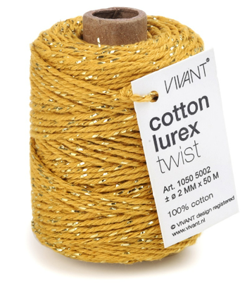 Spellbinders - Vivant Lurex Cotton Cord - Ochre/Kurkuma, 1050.5002.56