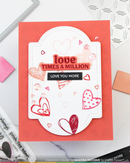 Waffle Flower Stamp & Die Combo - Love You More Sentiments, WFC2301