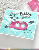 Waffle Flower Stamp & Die Combo - Bubbly Sentiments, WFC2465