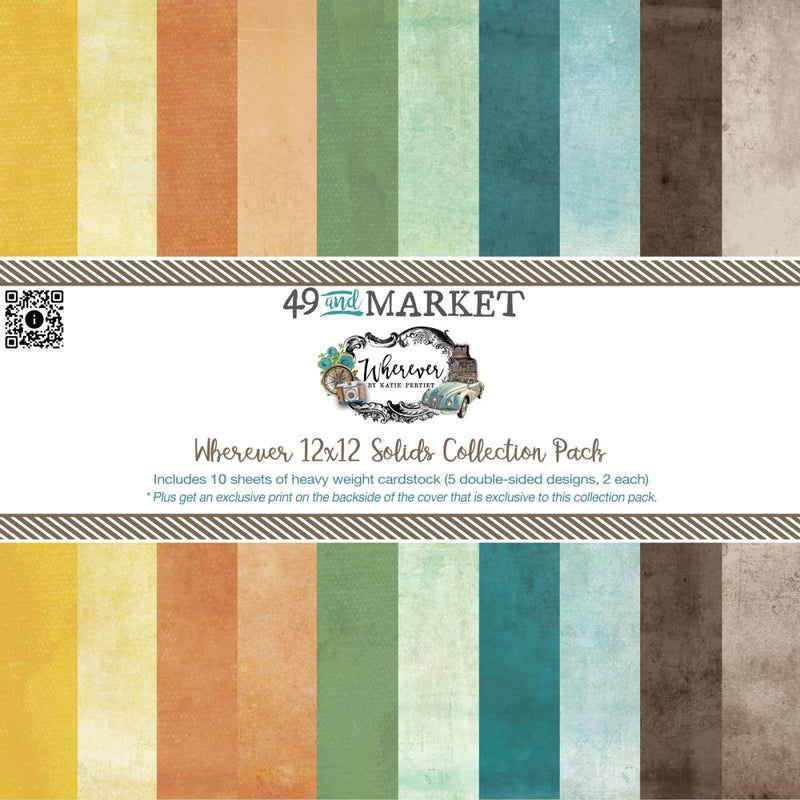 49 & Market 12x12 Solids Collection Pack - Wherever, WHE25828