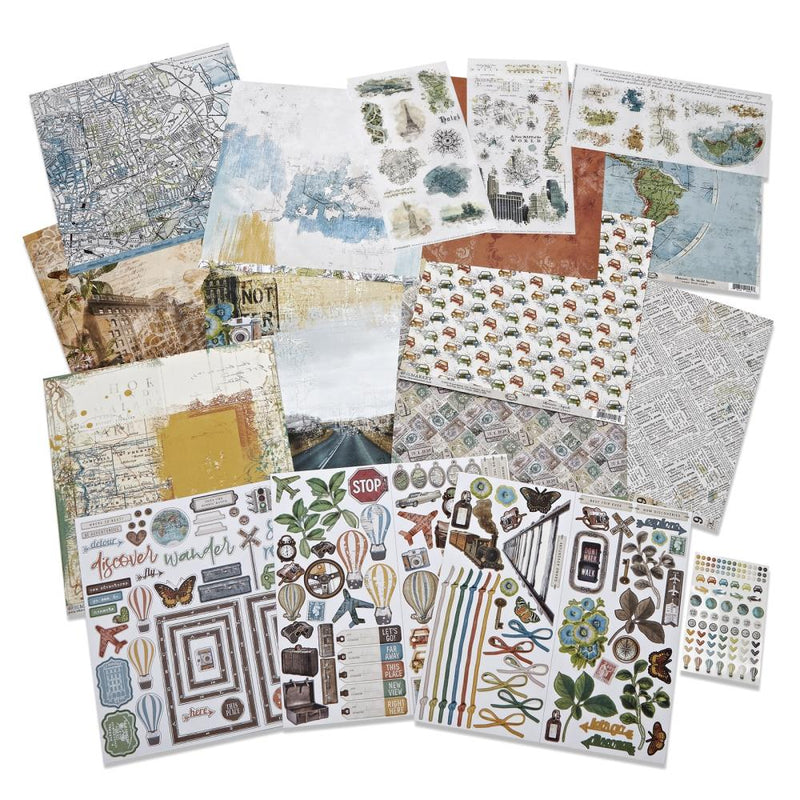 49 & Market Collection Bundle w/Custom Chipboard - Wherever, WHE25996