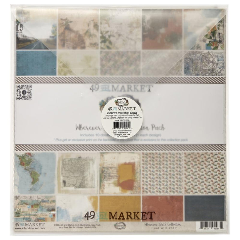 49 & Market Collection Bundle w/Custom Chipboard - Wherever, WHE25996