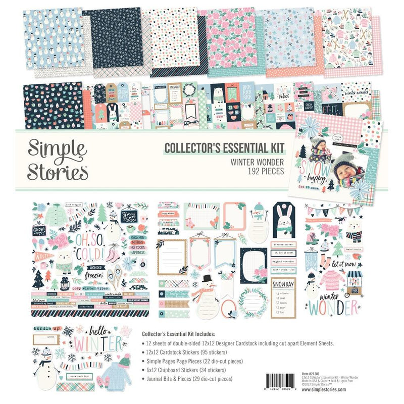 Simple Stories - 12x12 Collector's Essential Kit - Winter Wonder, WNW21201