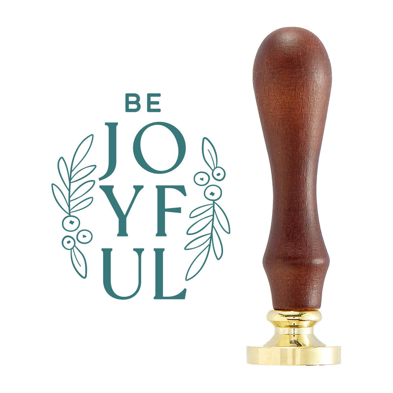 Spellbinders Brass Wax Seal with Handle - Be Joyful, WS-090