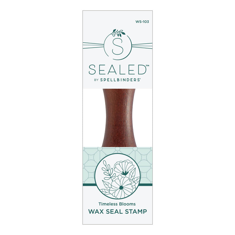 Spellbinders Brass Wax Seal with Handle - Timeless Blooms, WS-103