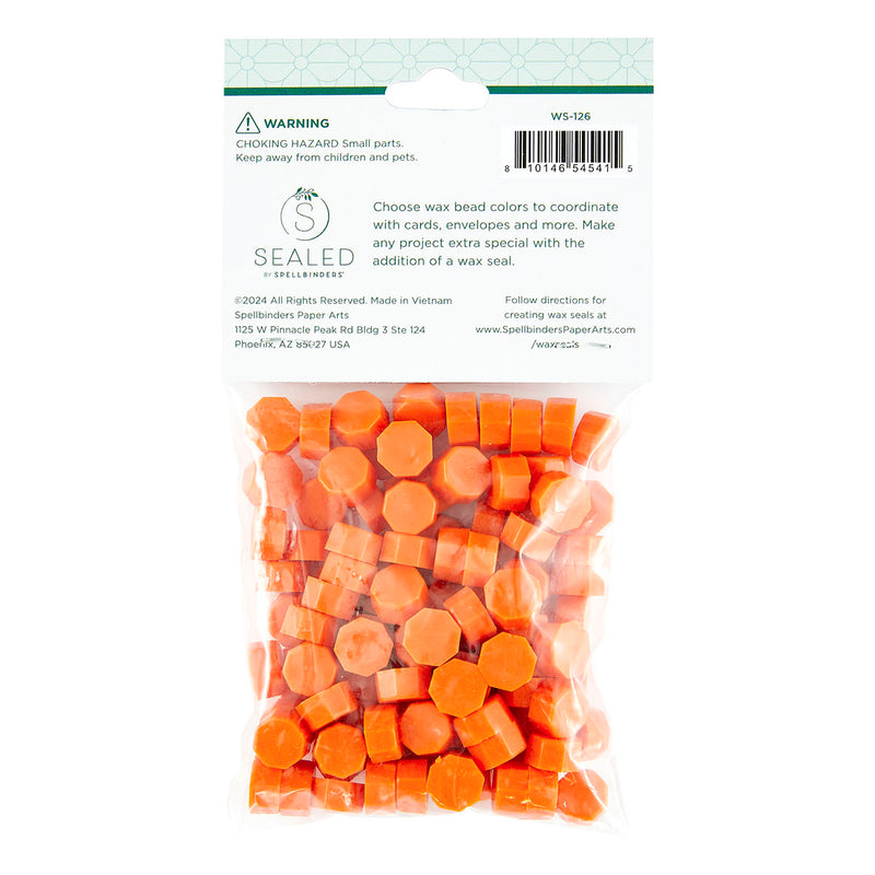 Spellbinders - Wax Beads - Orange, WS-126