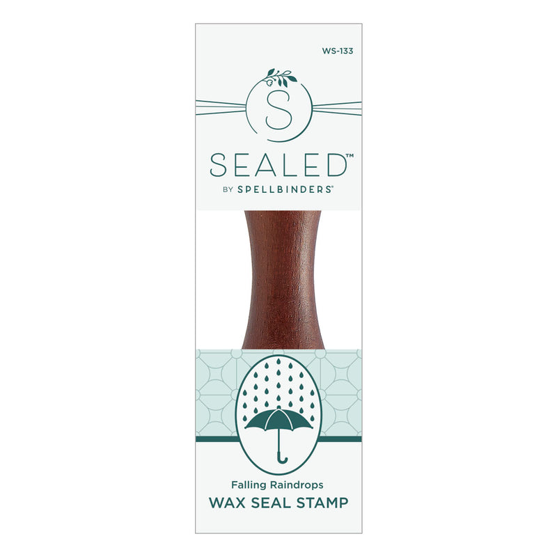 Spellbinders Brass Wax Seal Stamp - Falling Raindrops WS-133