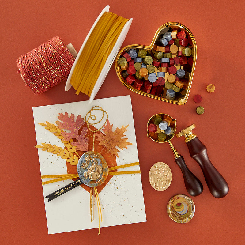 Spellbinders Brass Wax Seal Stamp - Pumpkin Trio 3D Wax Seal, WS3D-010