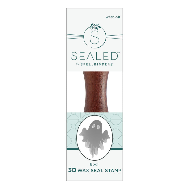 Spellbinders Brass Wax Seal Stamp - Boo! 3D Wax Seal, WS3D-011