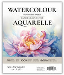 Willow Wolfe Hot Press Watercolour Paper Pad 8x10, WW-HP81010