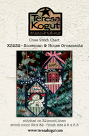 Teresa Kogut Creative Whims - Snowman & House Ornaments, XS232