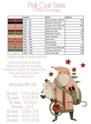 Teresa Kogut Creative Whims - Cross Stitch Chart - Pink Coat Santa, XS377