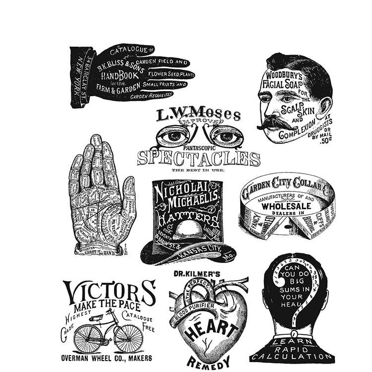 Stampers Anonymous Stamp Set - Eclectic Adverts, CMS372 by: Tim Holtz