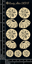 Dusty Attic Chipboard 3x6 - Sand Dollars, DA2196