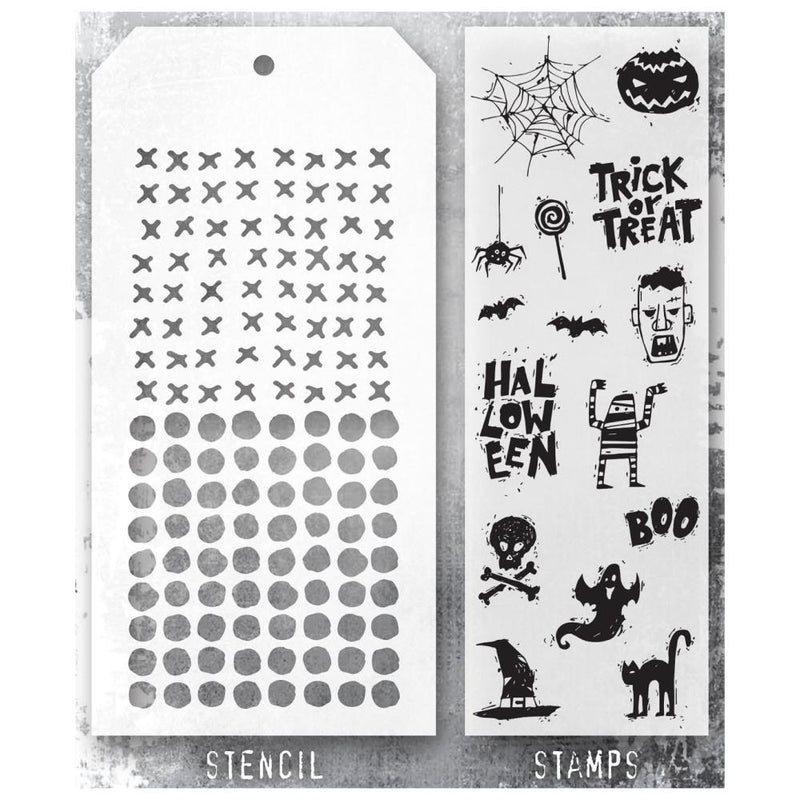 Stampers Anonymous Mixed Media Stamps & Stencil - Set