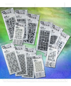 Stampers Anonymous Stencils - I Want it All, EDSTN24 by: Tim Holtz