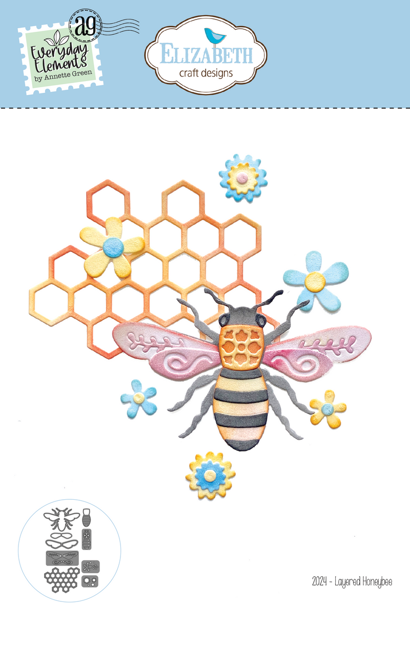 Elizabeth Craft Designs Die Set- Layered Honeybee, ECD2024