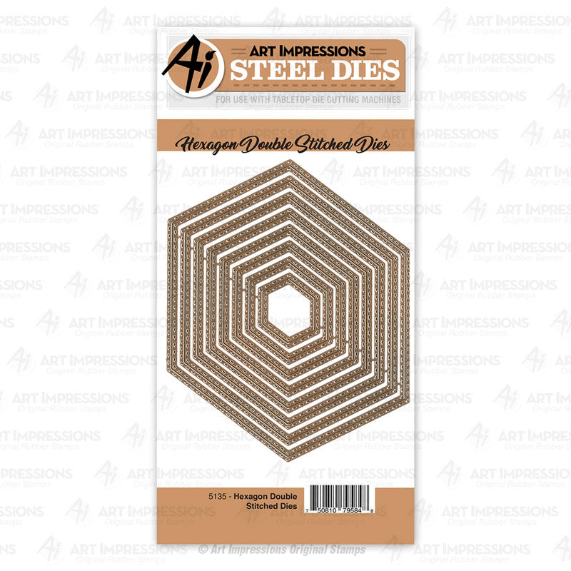 Art Impressions – Hexagon Double Stitched Dies, 5135