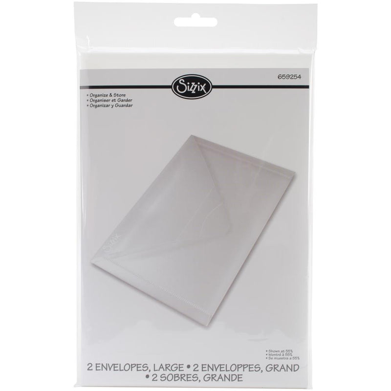 Sizzix Accessory - Plastic Envelopes, 6 1/4 x 9, 2Pc, 659254