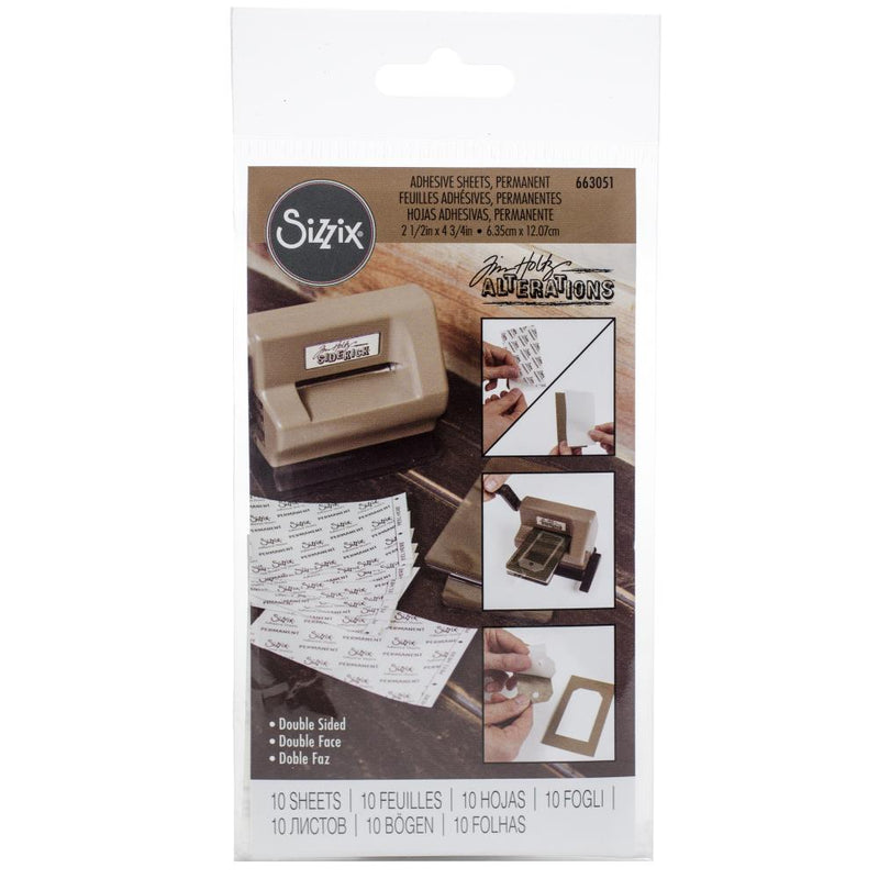 Sizzix Making Essential - Adhesive Sheets, 2.5 x 4.75, Permanent, 663051 by Tim Holtz
