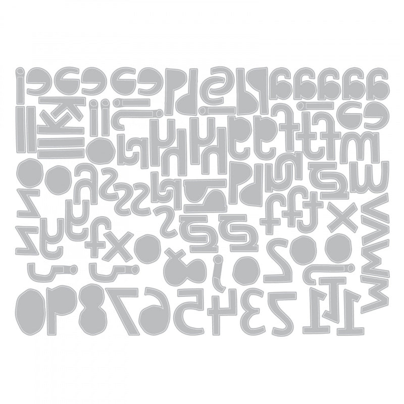 Sizzix Thinlits Die Set - Alphanumeric Cutout Lower, 663074 by: Tim Holtz
