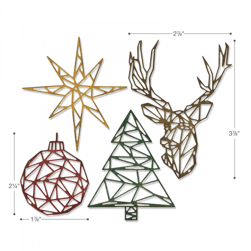 Sizzix Thinlits Die Set - Geo Christmas, 664202 by: Tim Holtz