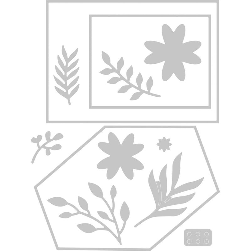 Sizzix Thinlits Die Set - Geo Floral Frame, 664377 by: Lisa Jones