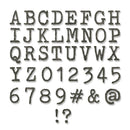 Sizzix Thinlits Die Set - Alphanumeric Tiny Type Upper, 664406 by: Tim Holtz