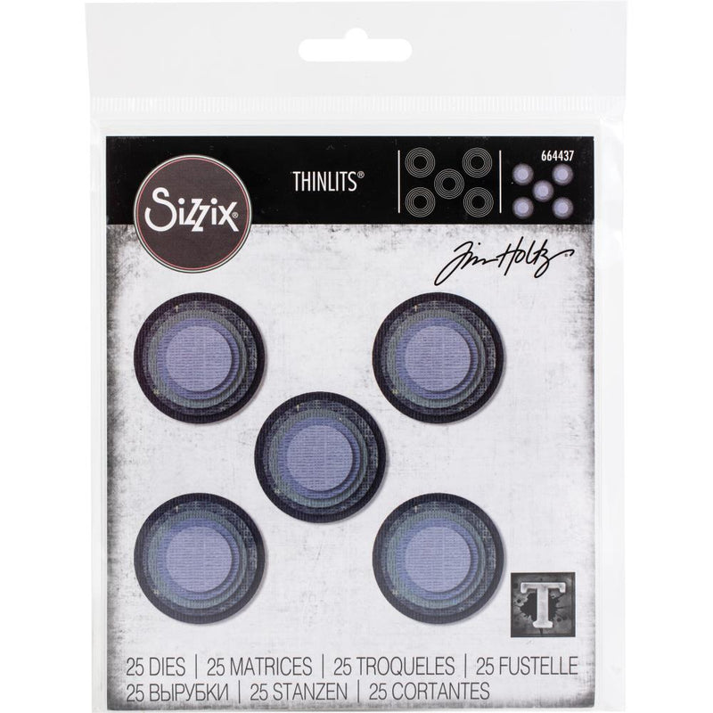 Sizzix Thinlits Die Set - Stacked Tiles - Circles, 664437 by: Tim Holtz