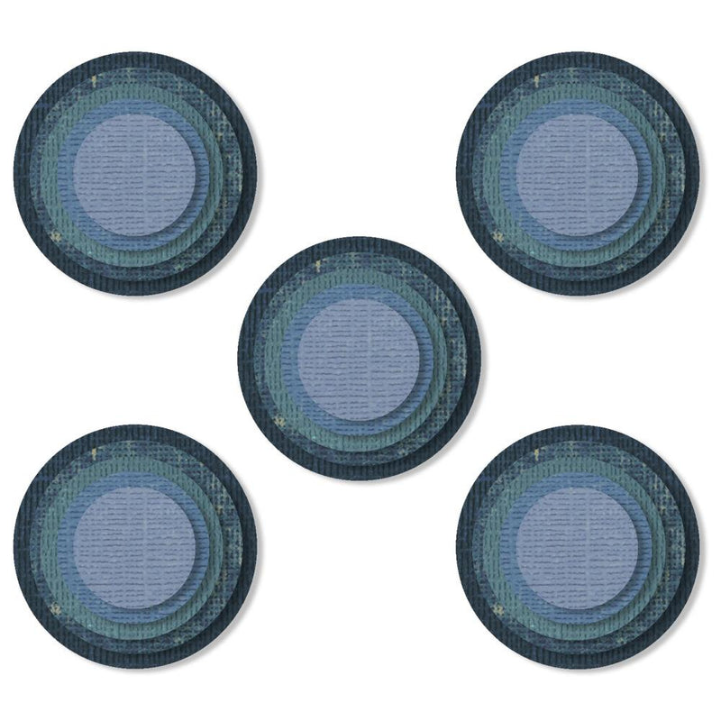Sizzix Thinlits Die Set - Stacked Tiles - Circles, 664437 by: Tim Holtz
