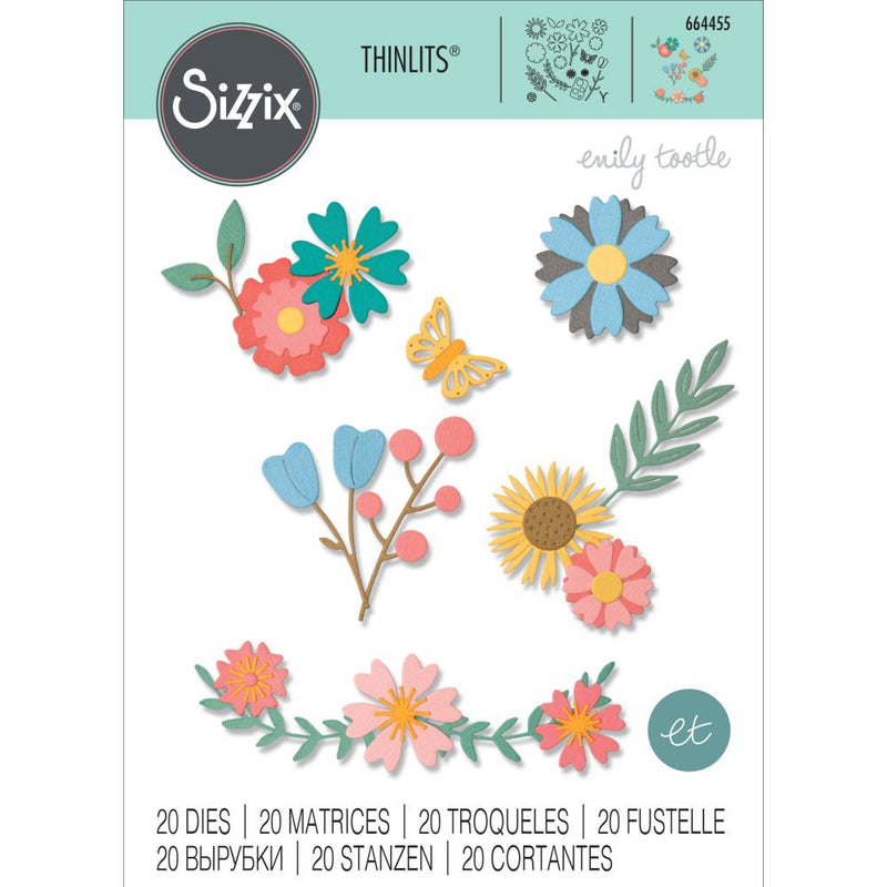 Sizzix Thinlits Die Set 20Pc - Petite Petals, 664455 by: Emily Tootle