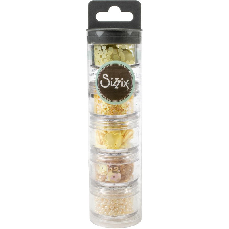 Sizzix - Making Essential Sequins & Beads 5Pc - Limoncello, 664604