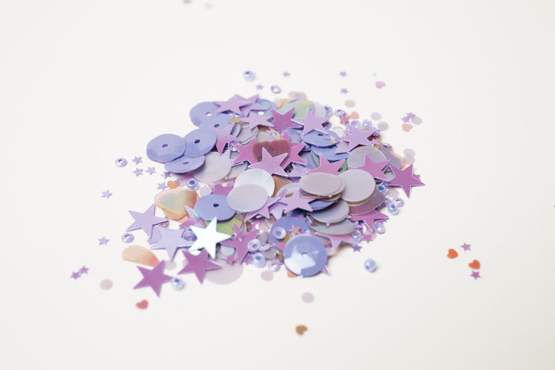 Sizzix - Making Essential Sequins & Beads 5Pc - Lavender Dust, 664605