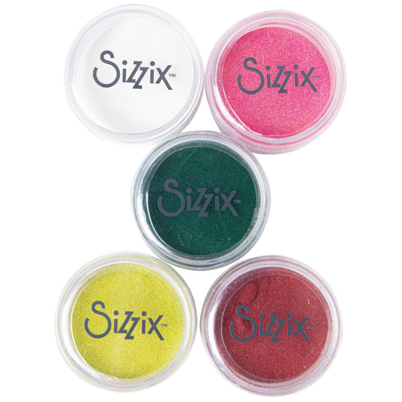 Sizzix - Making Essential Opaque Embossing Powder 12g 5Pc - Festive, 664670